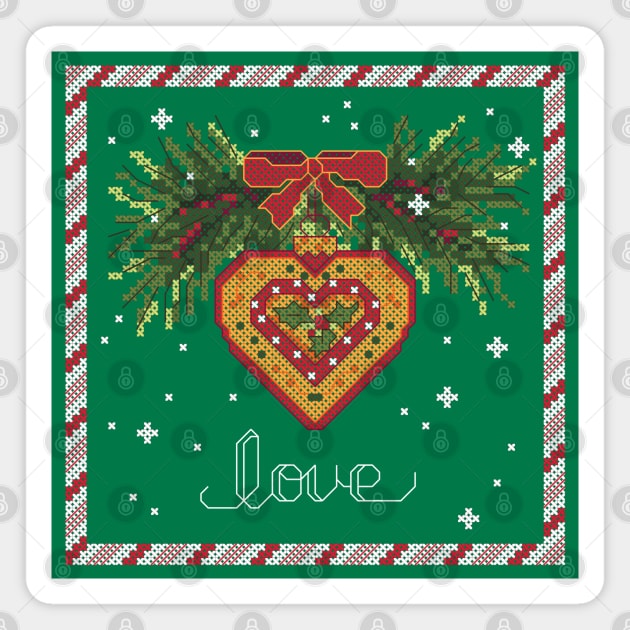 Festive Holiday Love Magnet by inotyler